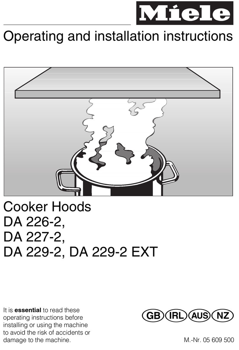 Miele DA 229-2 OPERATING AND INSTALLATION Manual