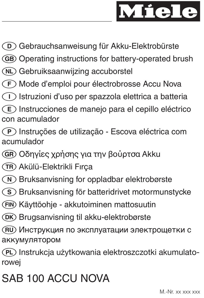 Miele SAB 100 ACCU NOVA User manual