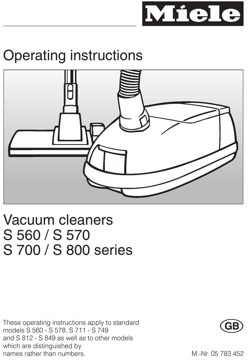 Miele S 800 series operating instructions