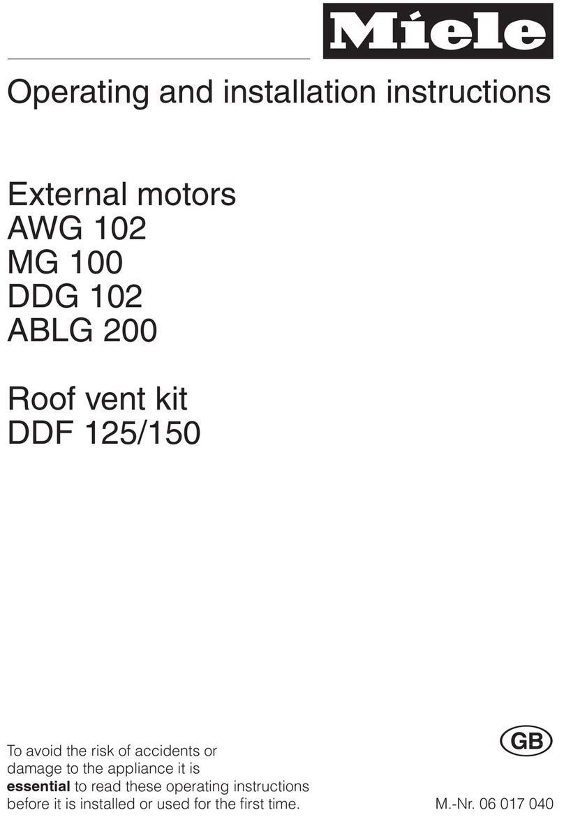 Miele DDF 150 OPERATING AND INSTALLATION Manual Miele DDF 150 OPERATING AND INSTALLATION Manual