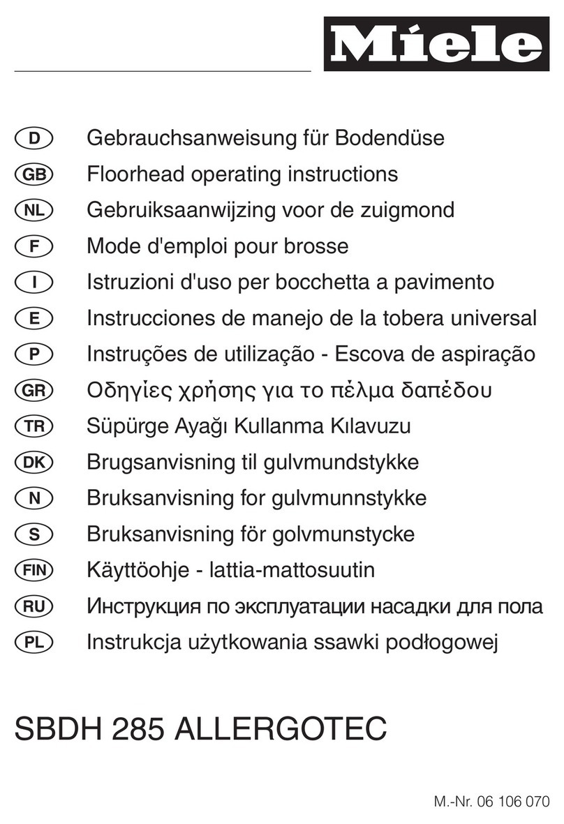 Miele SBDH 285 Allergotec operating instructions