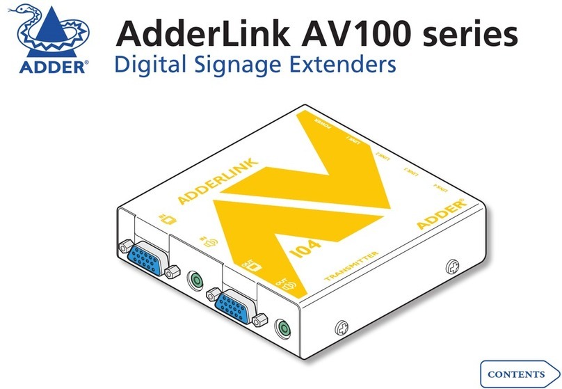 ADDER AdderLink AV100 series User manual