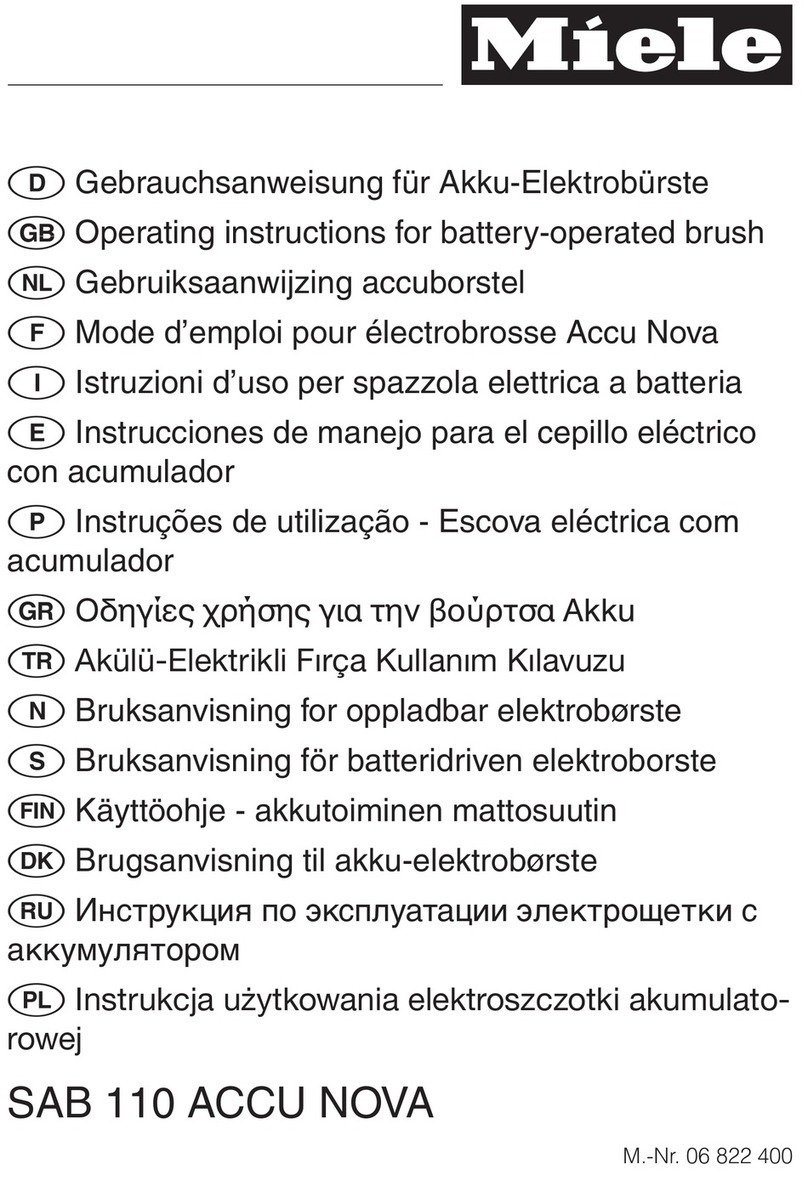 Miele SAB 110 ACCU NOVA User manual