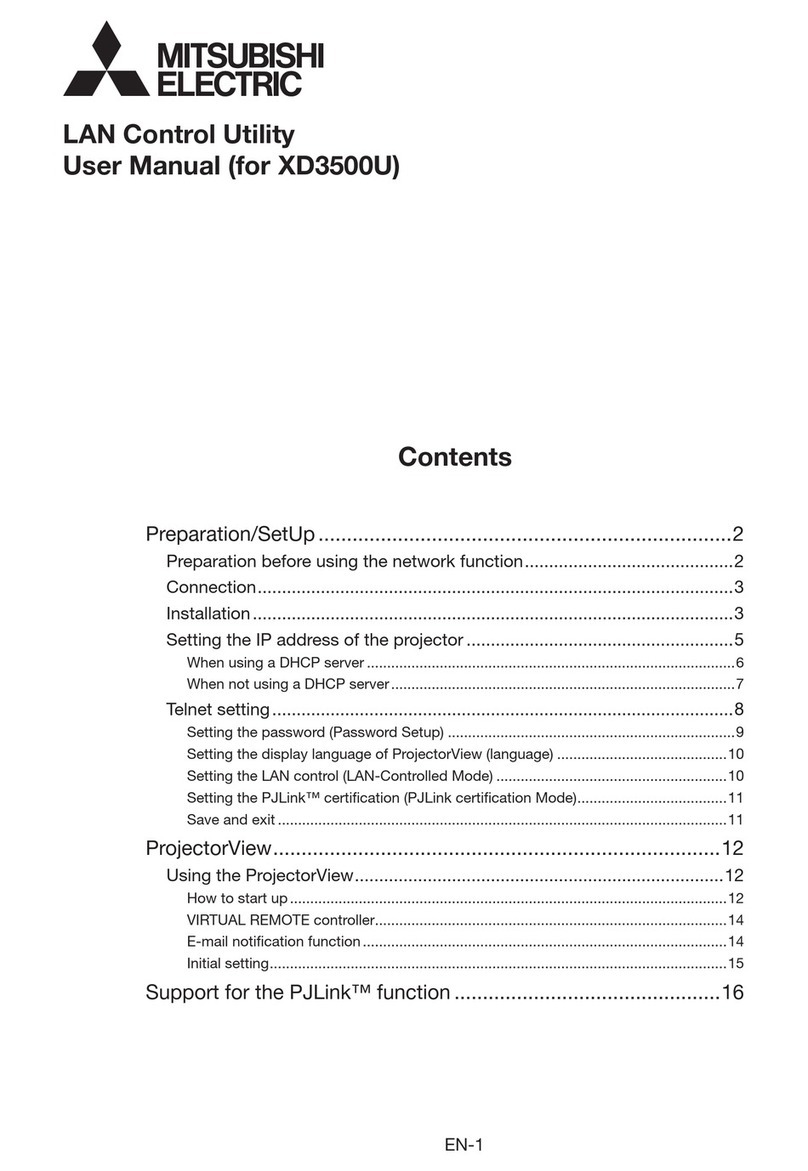 Mitsubishi Electric XD3500U user manual