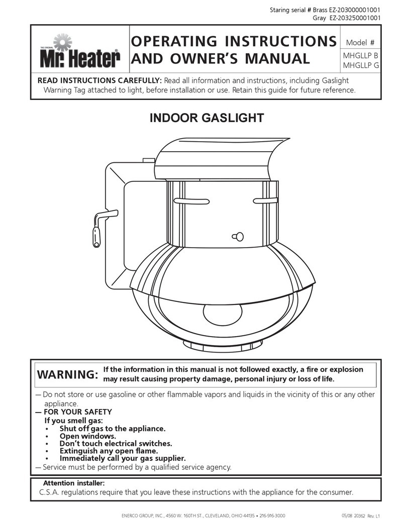 MrHeater MHGLLP B Operating instructions and owner's manual