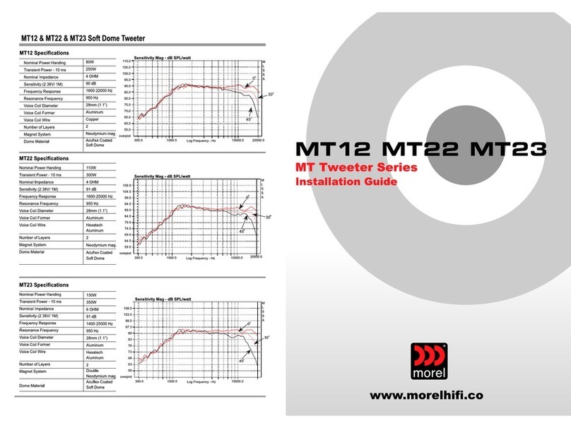 Morel MT12 tweeter series installation guide