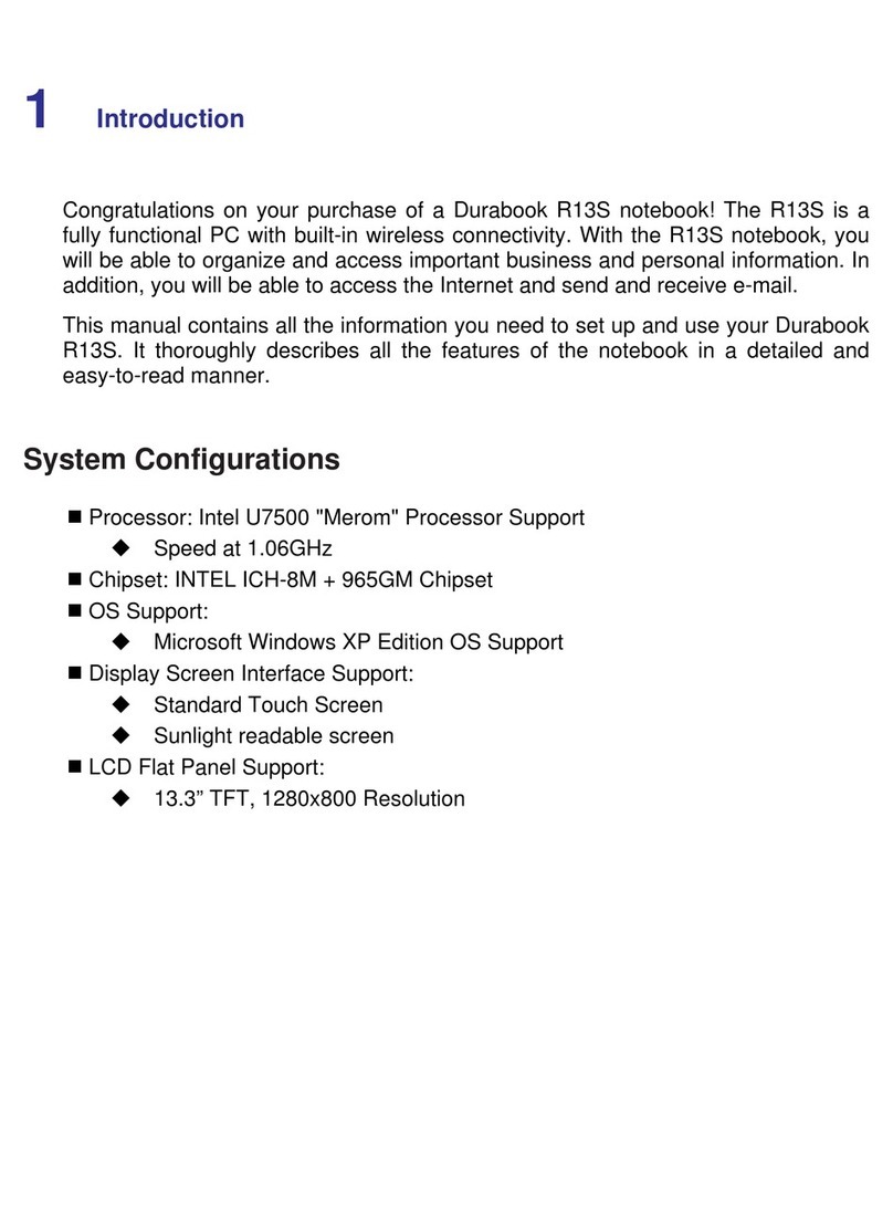 Twinhead Durabook R13S User manual