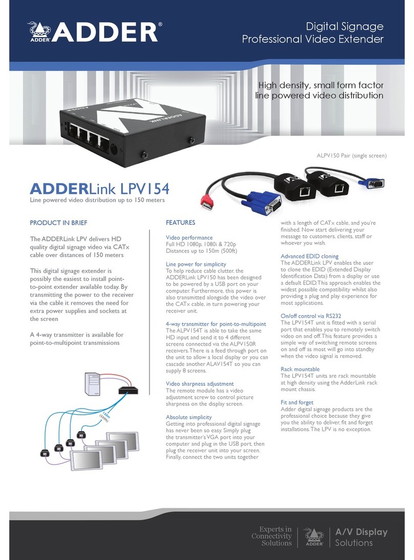 ADDER ADDERLink LPV154 Guide
