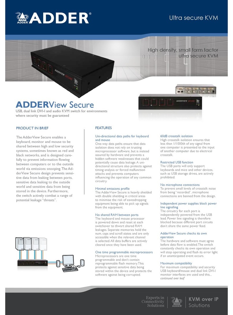 ADDER ADDERView Secure User manual
