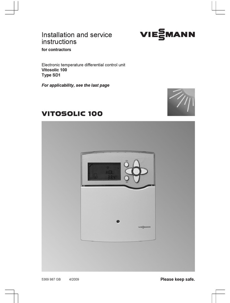 Viessmann VITOSOLIC 100 Installation and service instructions