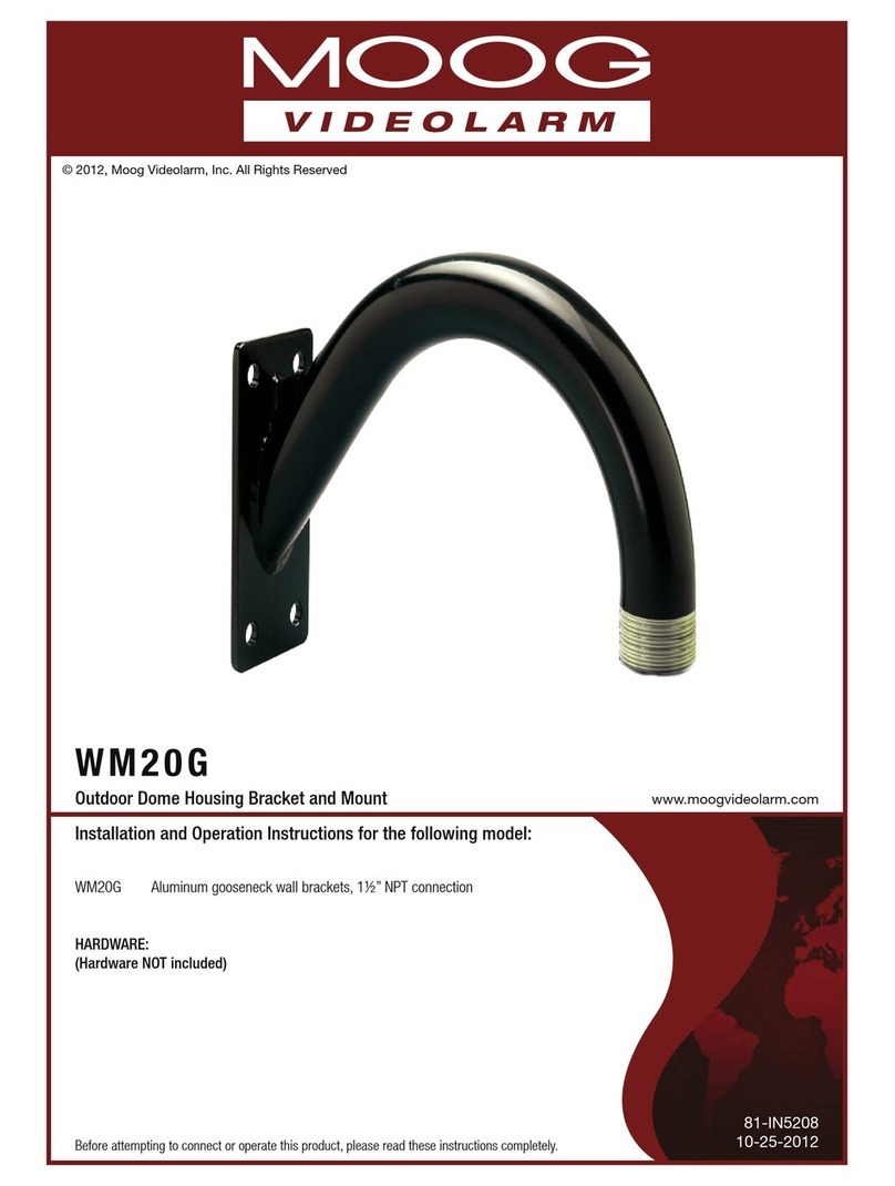 Moog Videolarm WM20G Installation and operation instructions