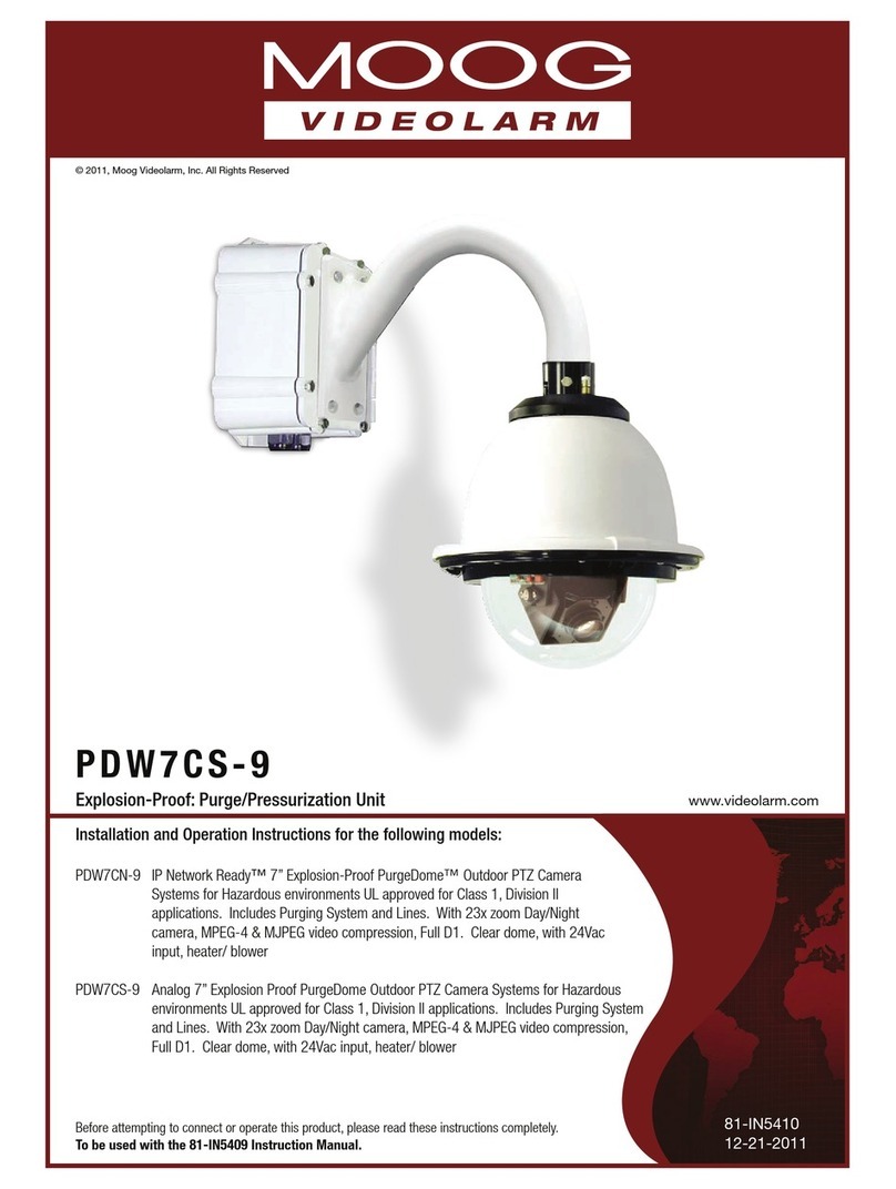Moog Videolarm PDW7CS- 9 Installation and operation instructions
