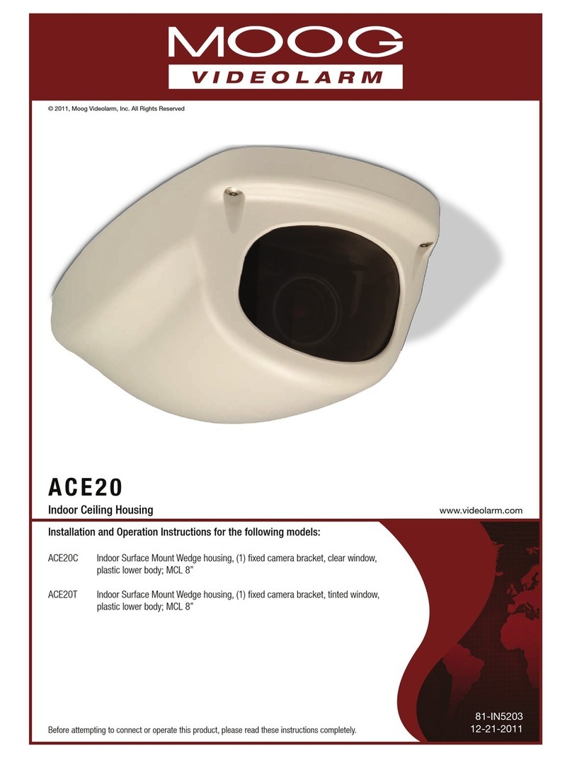 Moog Videolarm ACE20 Installation and operation instructions