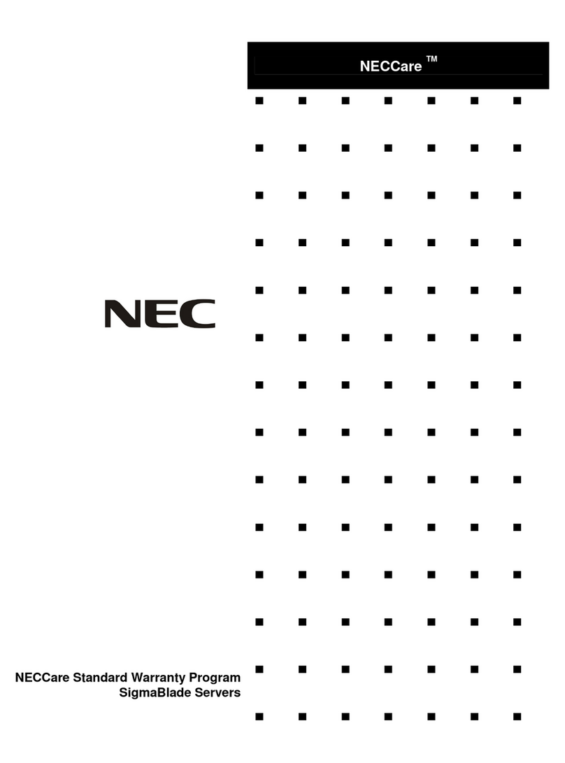 NEC NECCare SigmaBlade Warranty guide