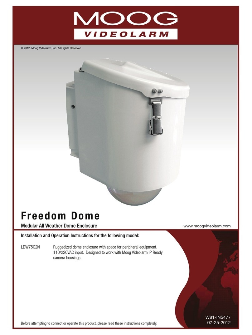 Moog Videolarm Freedom Dome LDW75C2N Installation and operation instructions