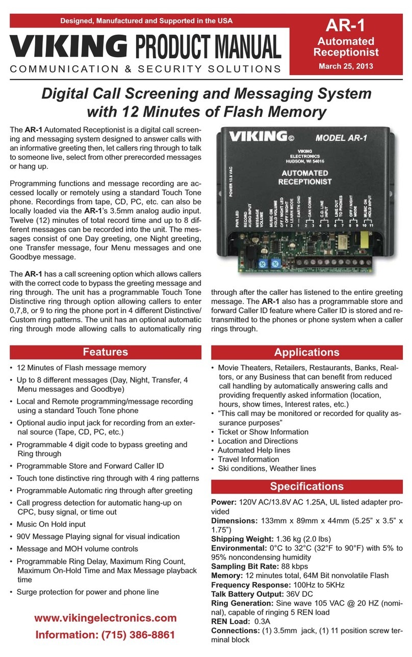 Viking AR-1 product manual
