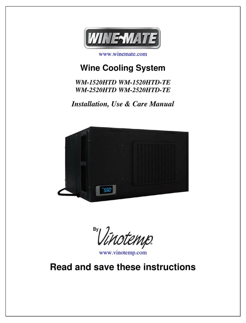 Vinotemp WINE-MATE WM-1520HTD Instructions for use