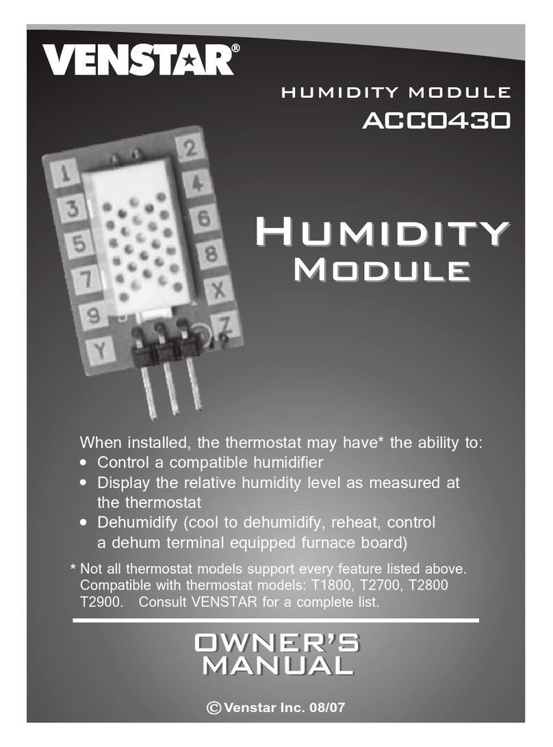 Venstar ACC0430 owner's manual
