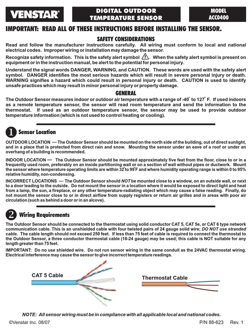 Venstar ACC0400 installation instructions