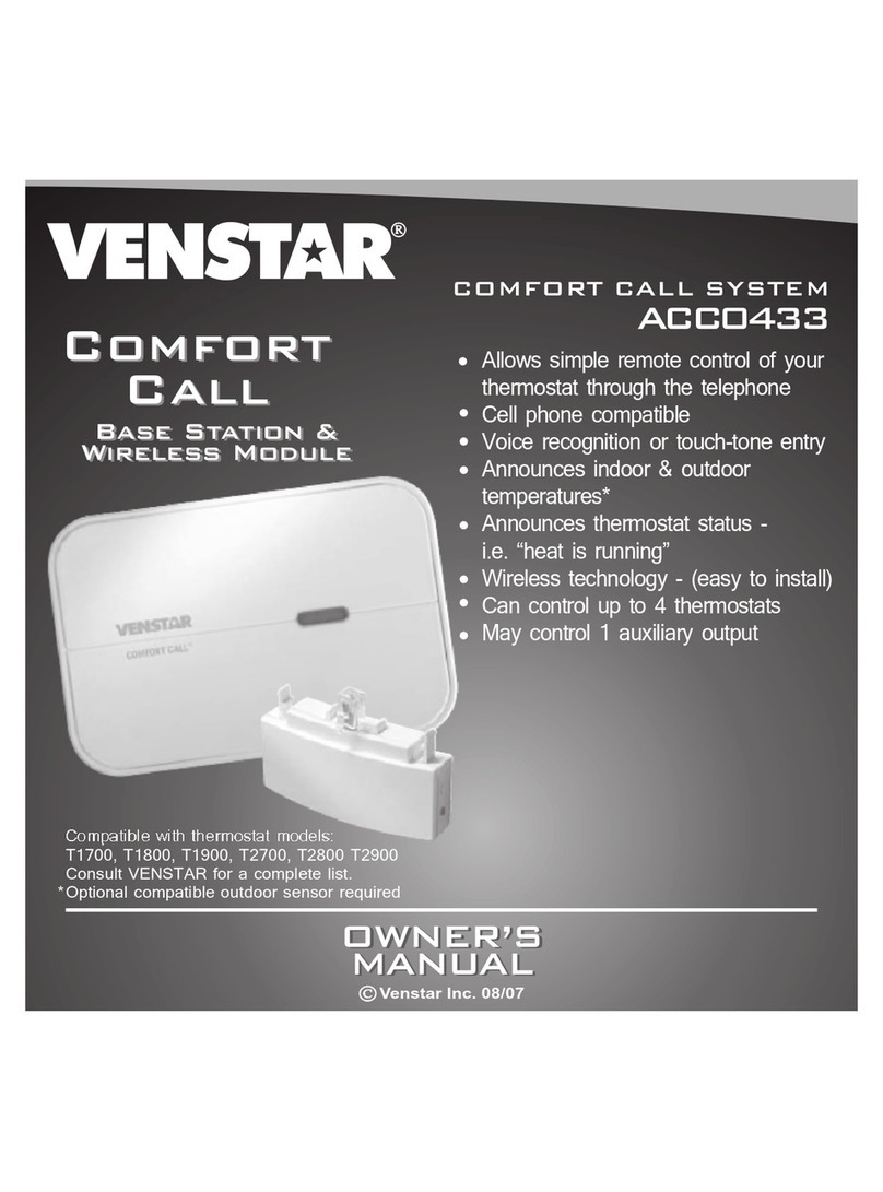 Venstar ACC0433 owner's manual