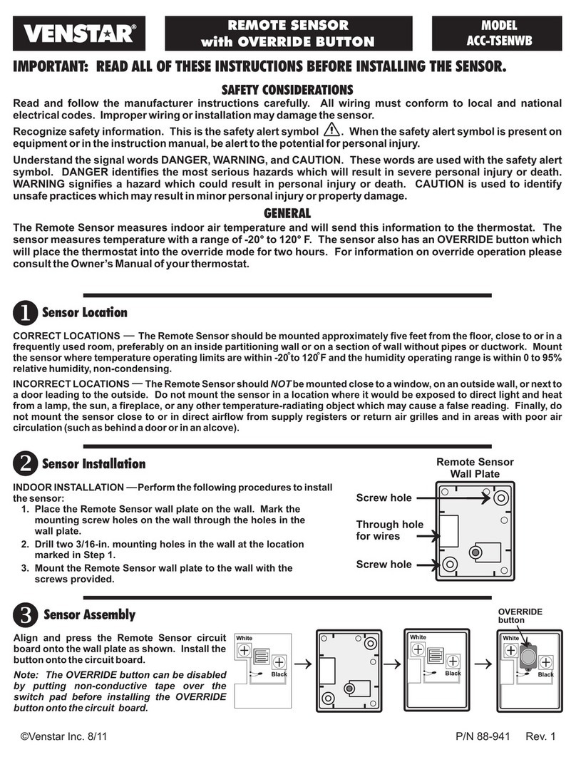 Venstar ACC-TSENWB User manual