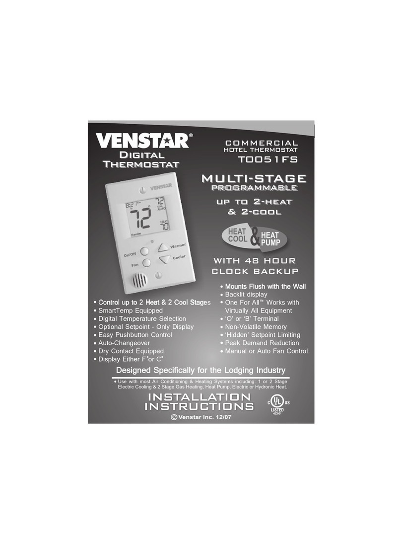 Venstar T0051FS installation instructions