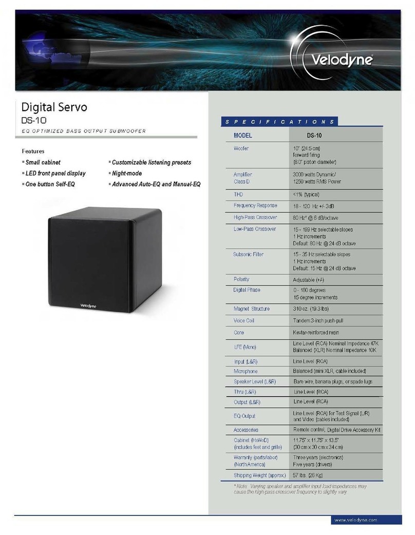 Velodyne Digital Servo DS-1D User manual