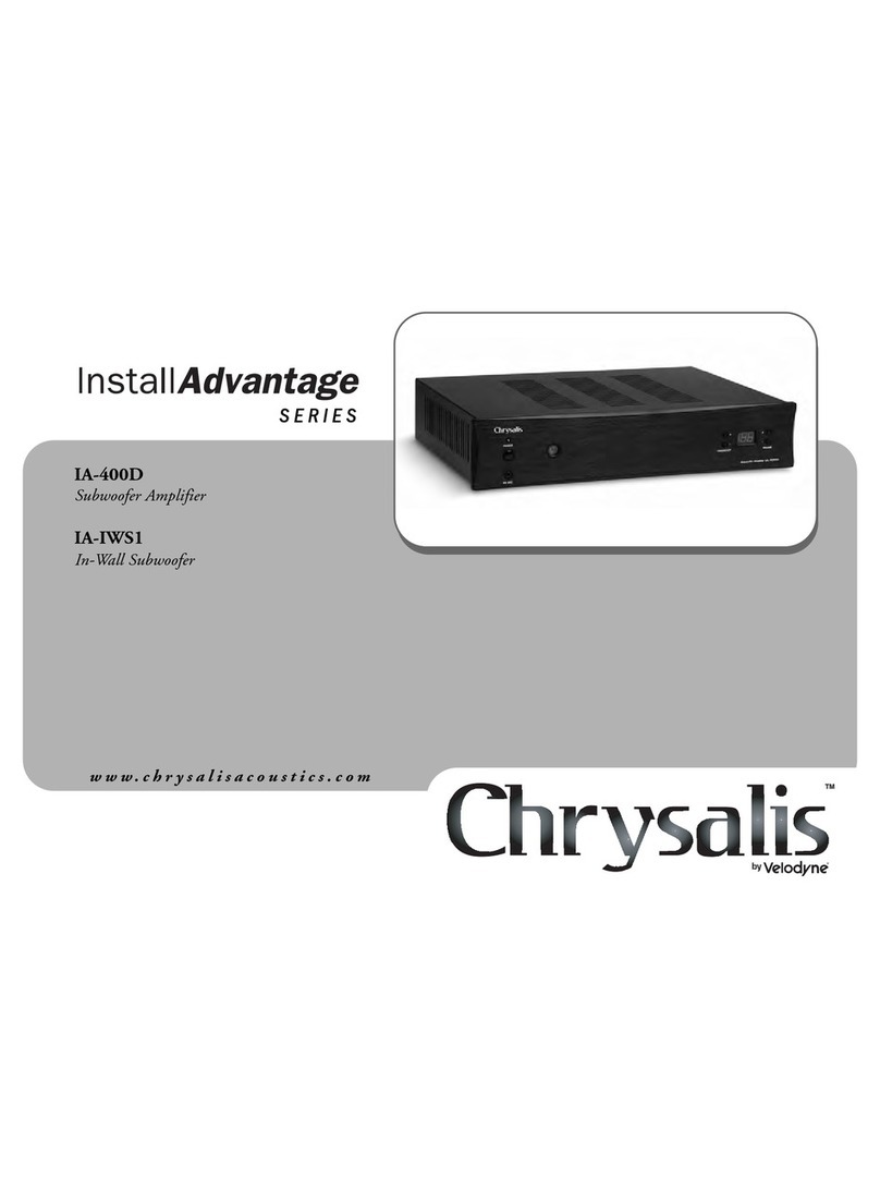 Velodyne Chrysalis IA-400D user manual