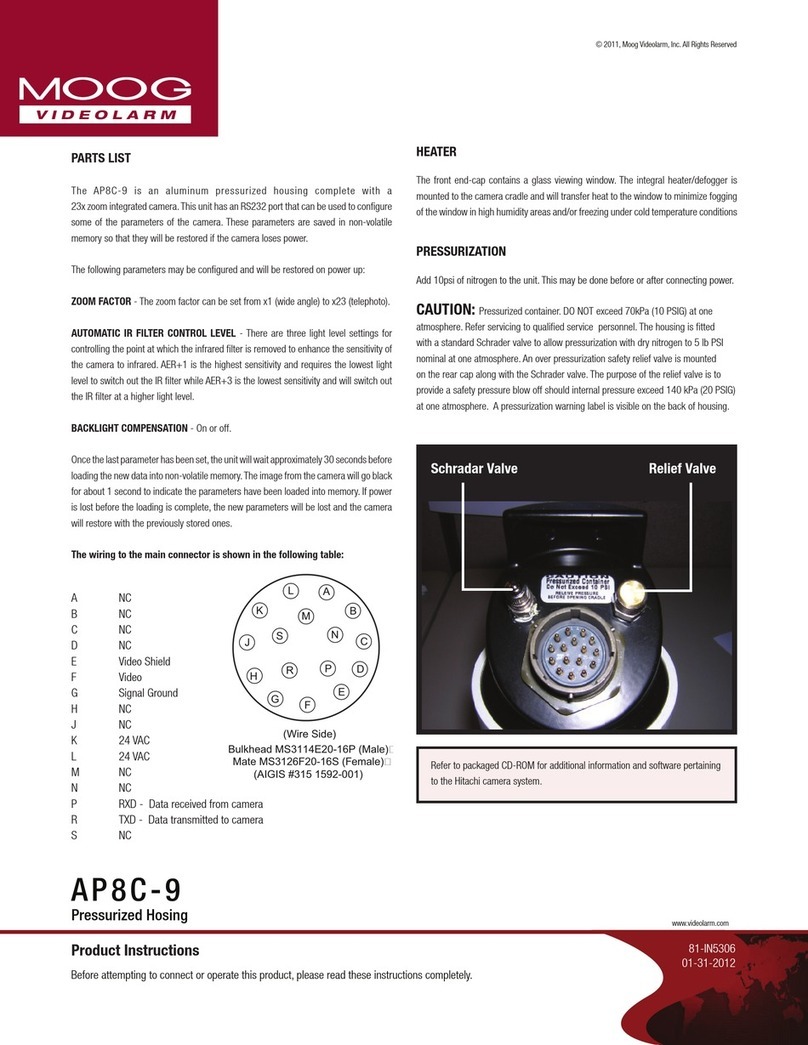 Moog Videolarm AP8C-9 Product instructions