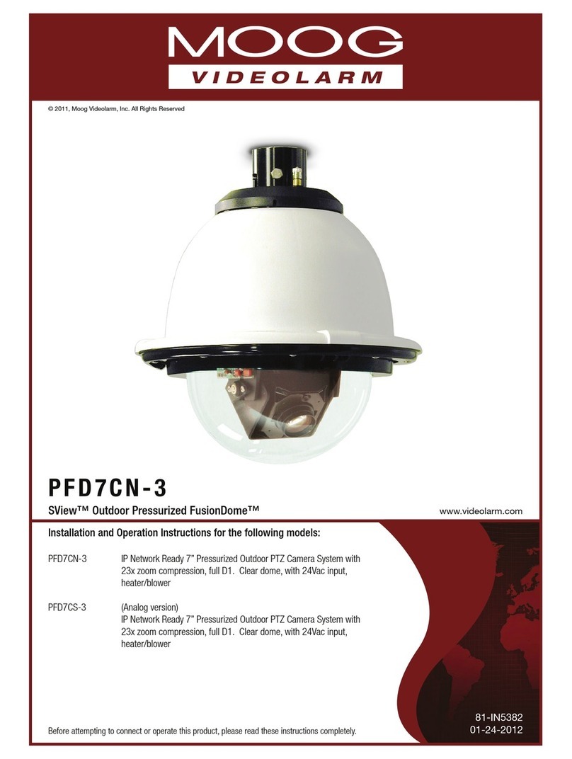 Moog Videolarm PFD7CN-3 Installation and operation instructions