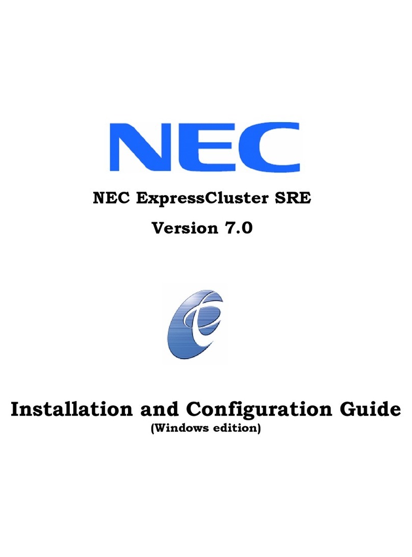 NEC ExpressCluster SRE Operator's manual