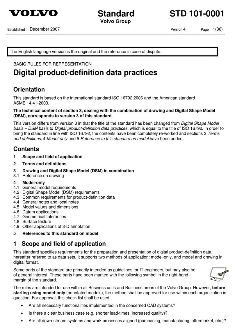 Volvo STD 101-0001 User manual Volvo STD 101-0001 User manual