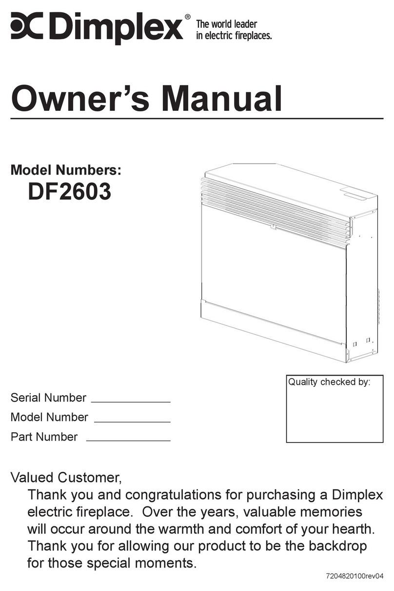 Dimplex DF2603 owner's manual