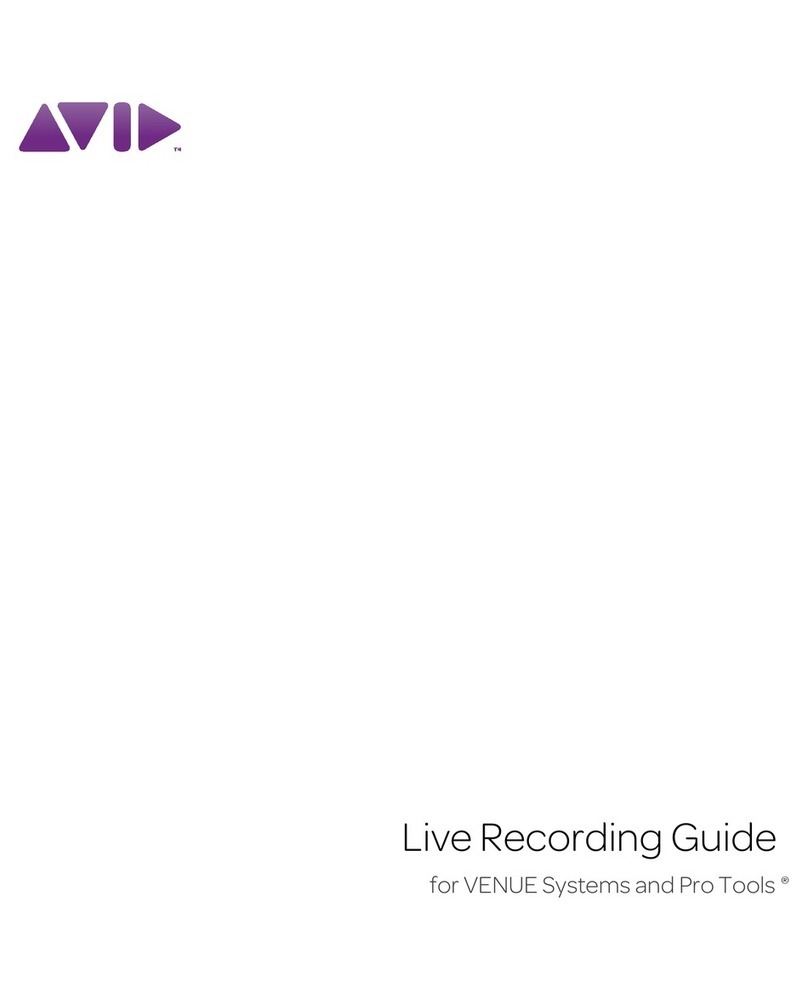 Avid Technology Live Recording User manual Avid Technology Live Recording User manual