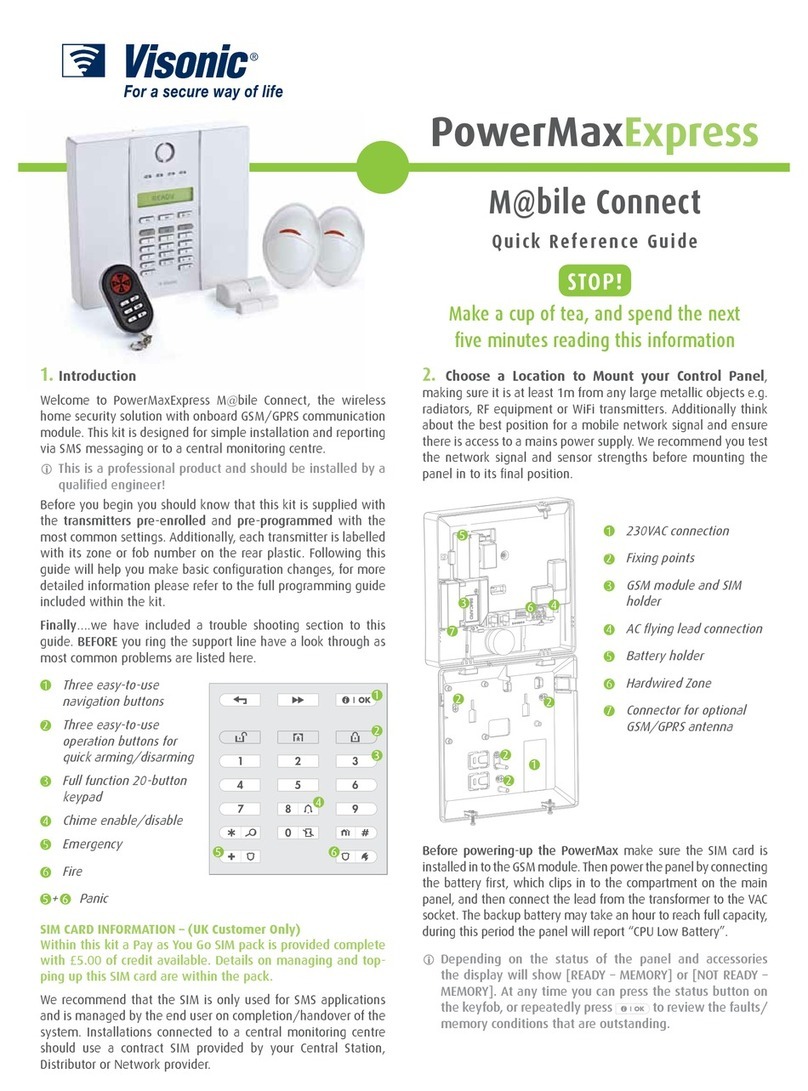 Visonic POWERMAXEXPRESS - User manual