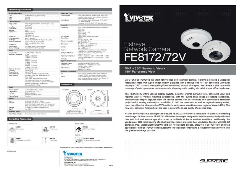 Vivotek FE8172 User manual