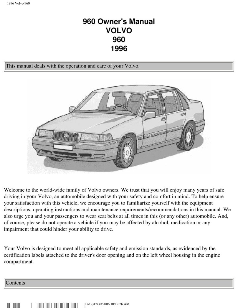 Volvo 960 owner's manual
