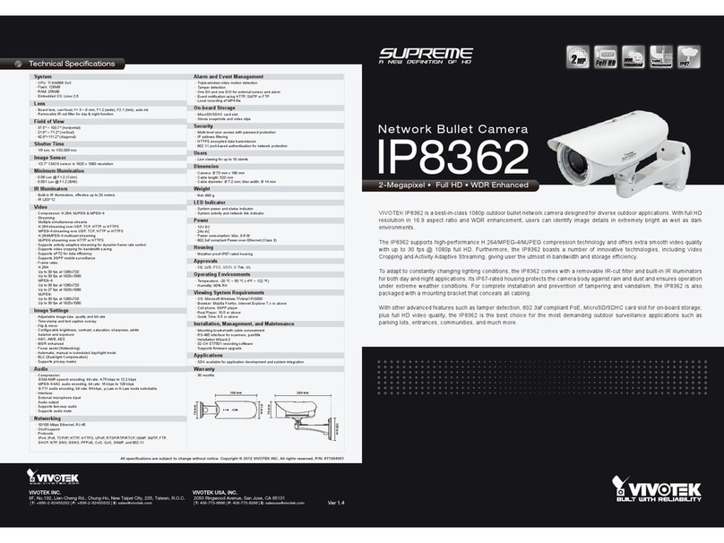 Vivotek IP8362 User manual