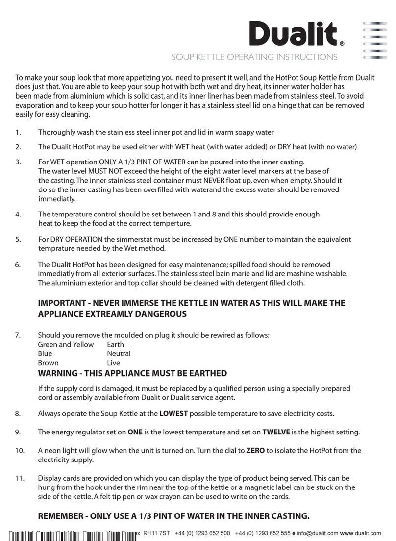 Dualit SOUP KETTLE User manual