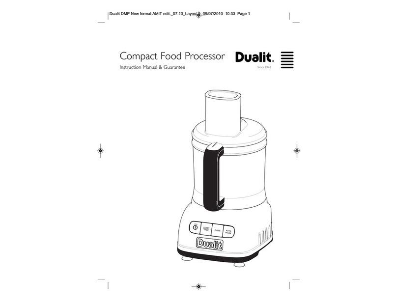 Dualit Compact Food Processor Instruction manual & guarantee Dualit Compact Food Processor Instruction manual & guarantee