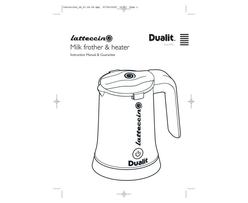 Dualit Latteccino Instruction manual & guarantee
