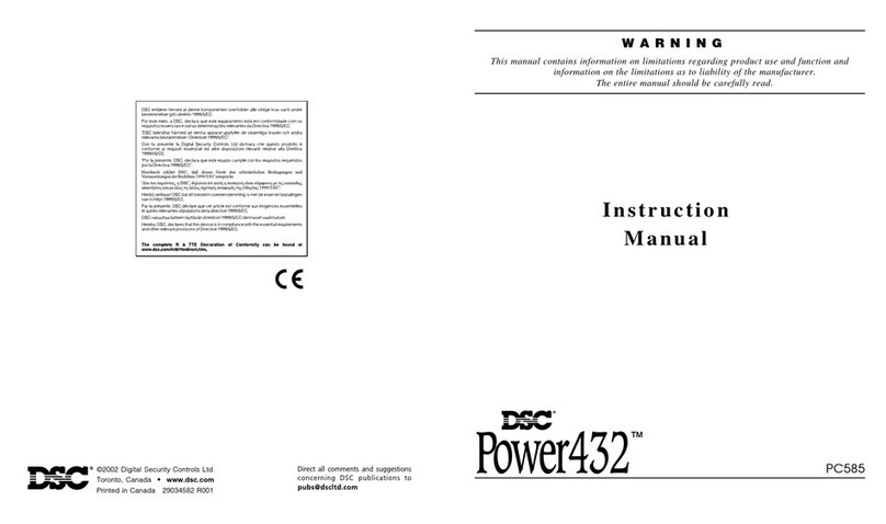 DSC Power432 PC585 User manual