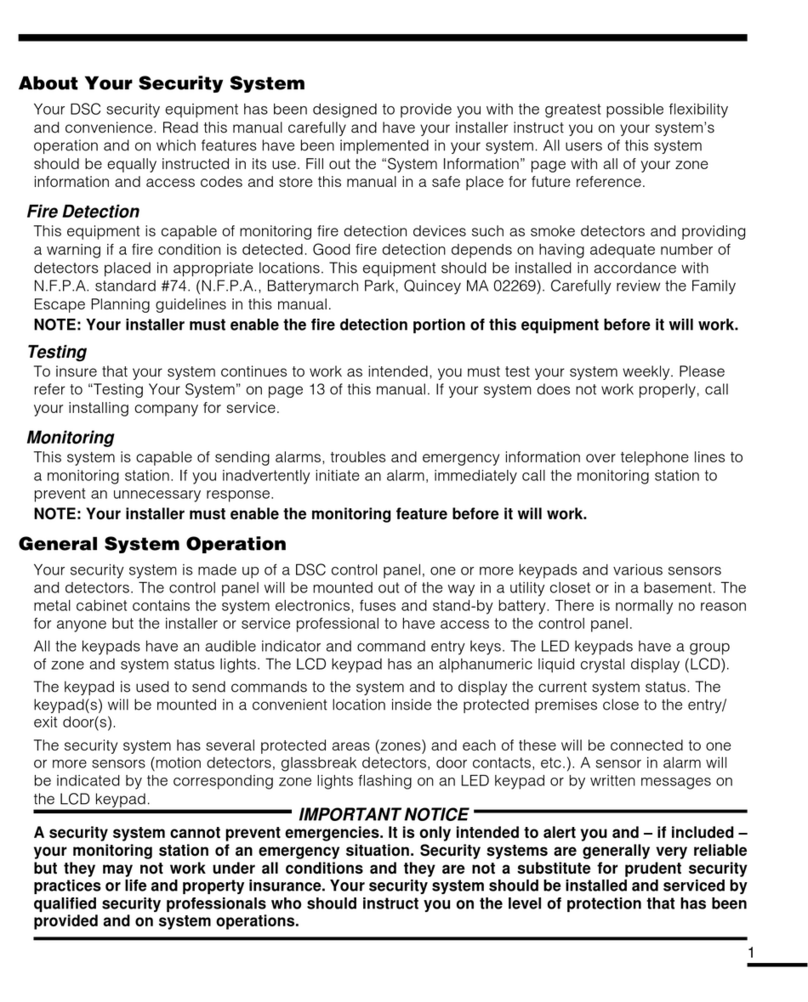 DSC Power608 instruction manual
