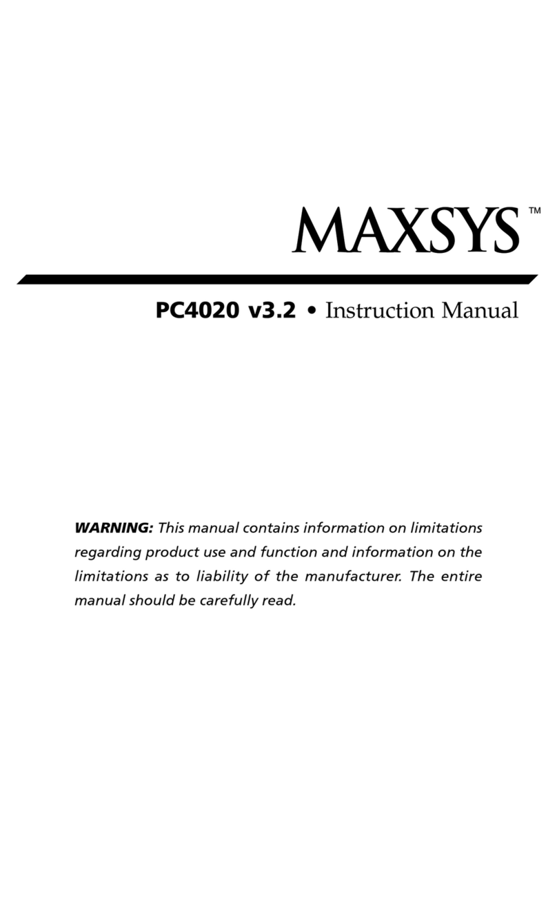 DSC MAXSYS PC4020 instruction manual