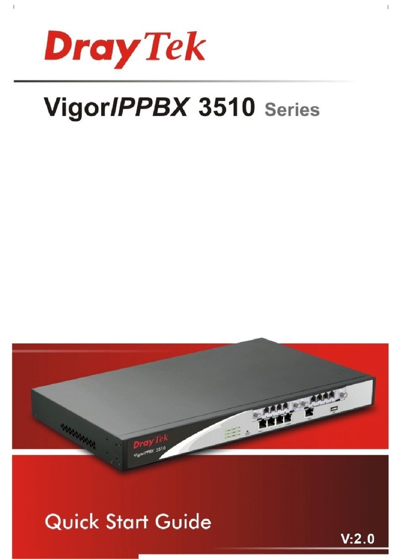 Draytek VigorIPPBX 3510 Series quick start guide Draytek VigorIPPBX 3510 Series quick start guide