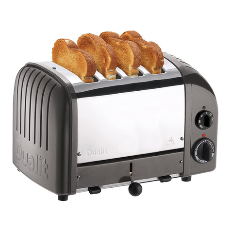 Dualit BUN AND SANDWICH TOASTER Guarantee and instructions