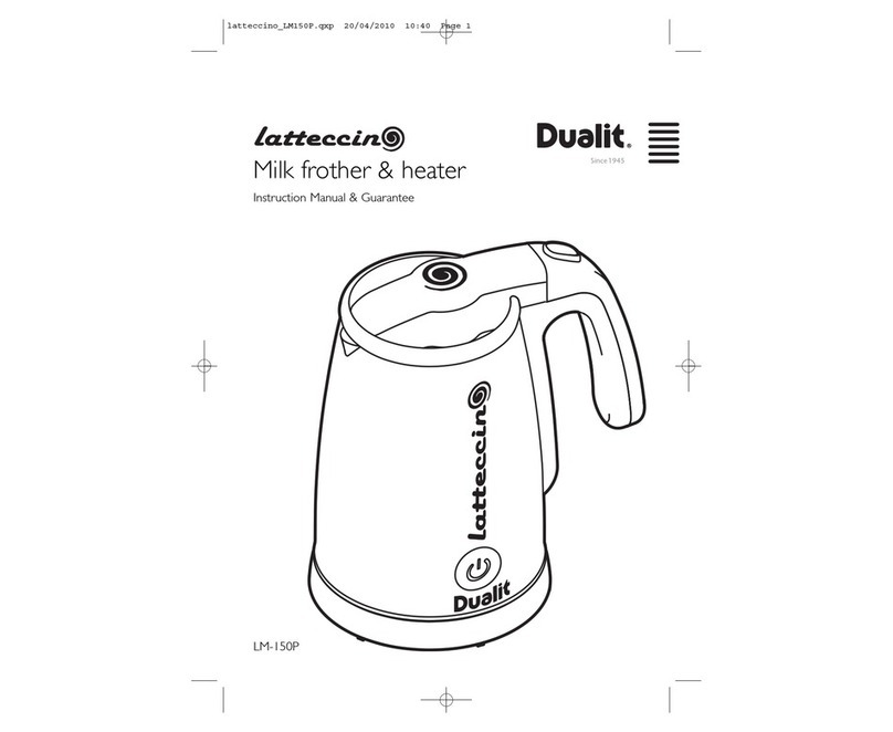 Dualit Latteccino Instruction manual & guarantee