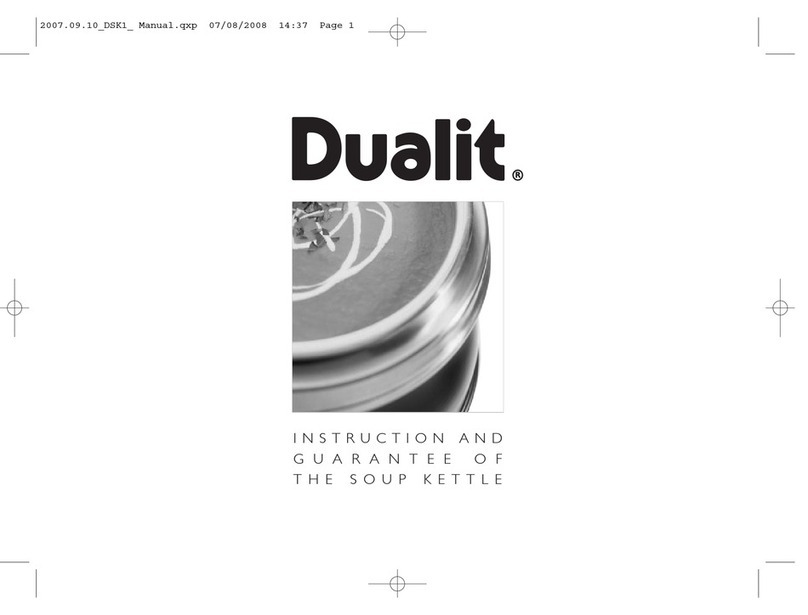 Dualit SOUP KETTLE Instructions and guarantee