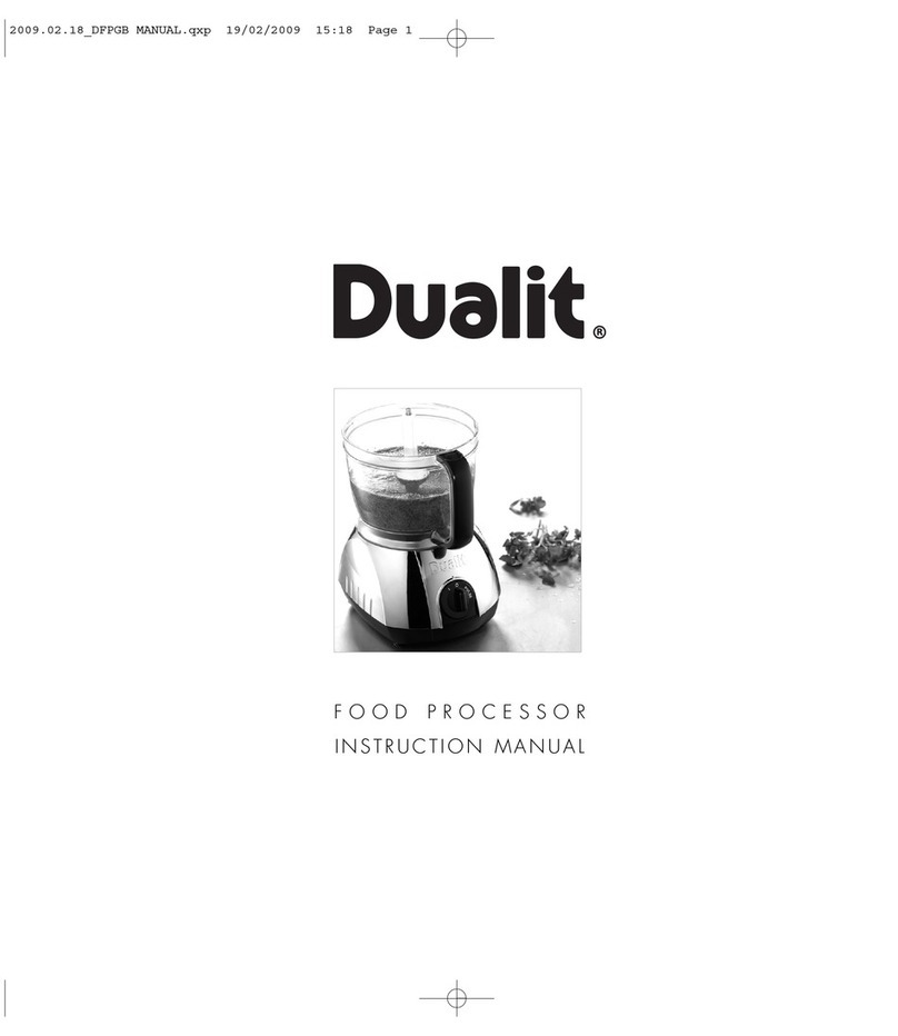 Dualit FOOD PROCESSOR User manual