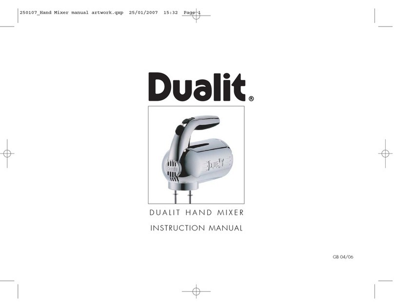 Dualit HAND MIXER instruction manual